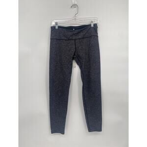 Tuff Athletics Black Gray White Space Dye Athletic Leggings Side Pocket M